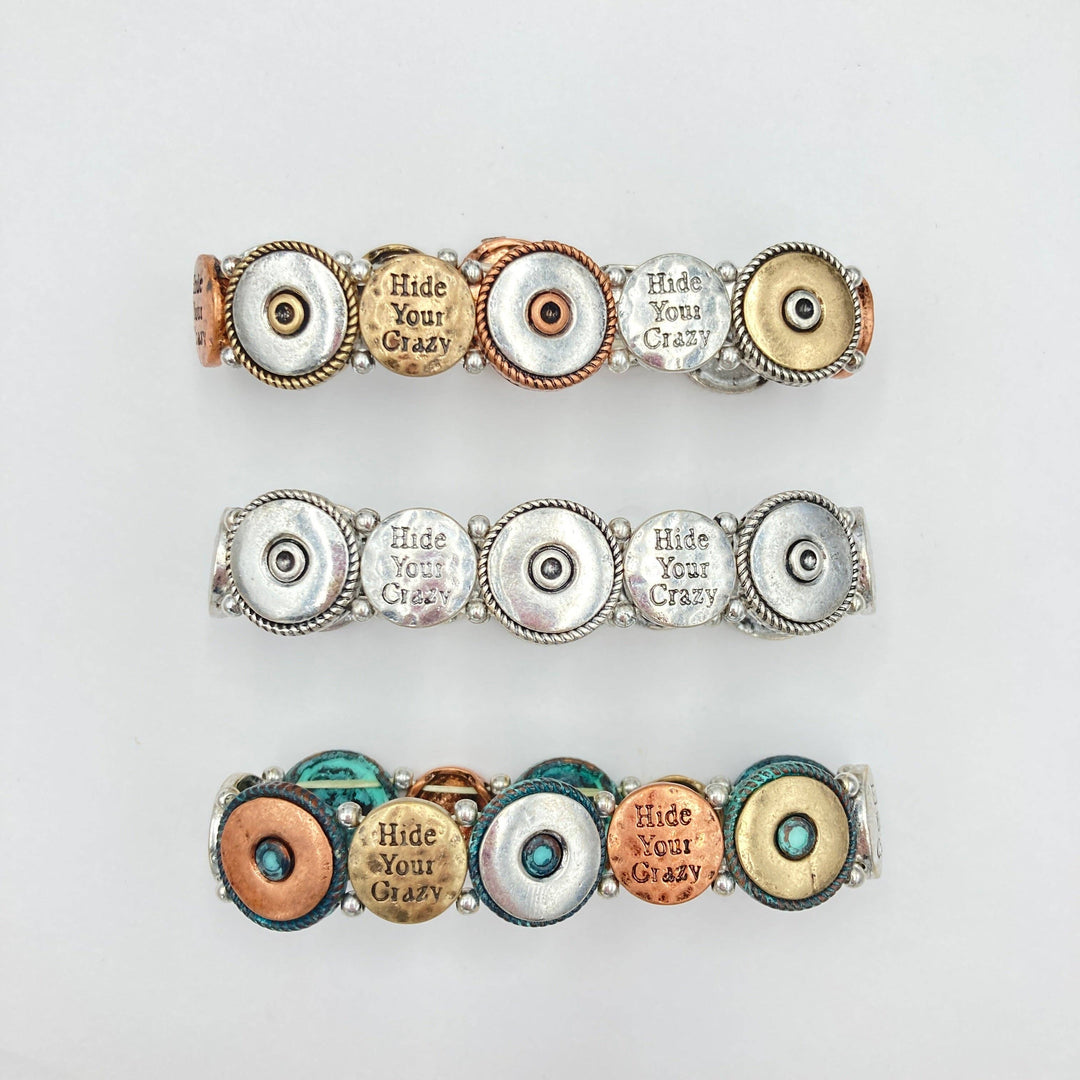 Lunar Deer - Hide Your Crazy Bullet Western Stretch Bracelet