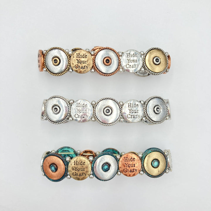 Lunar Deer - Hide Your Crazy Bullet Western Stretch Bracelet