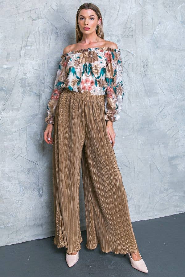 FLYING TOMATO - A pleated solid woven pant - IP8047