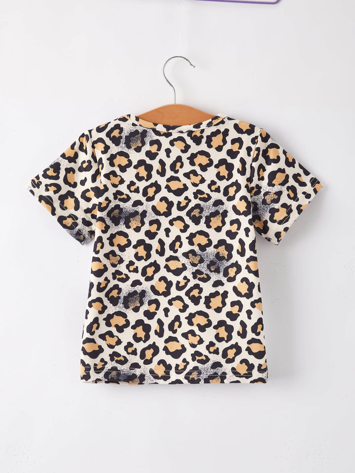 Baby Girl  Bleached Short Sleeve T-shirt Top