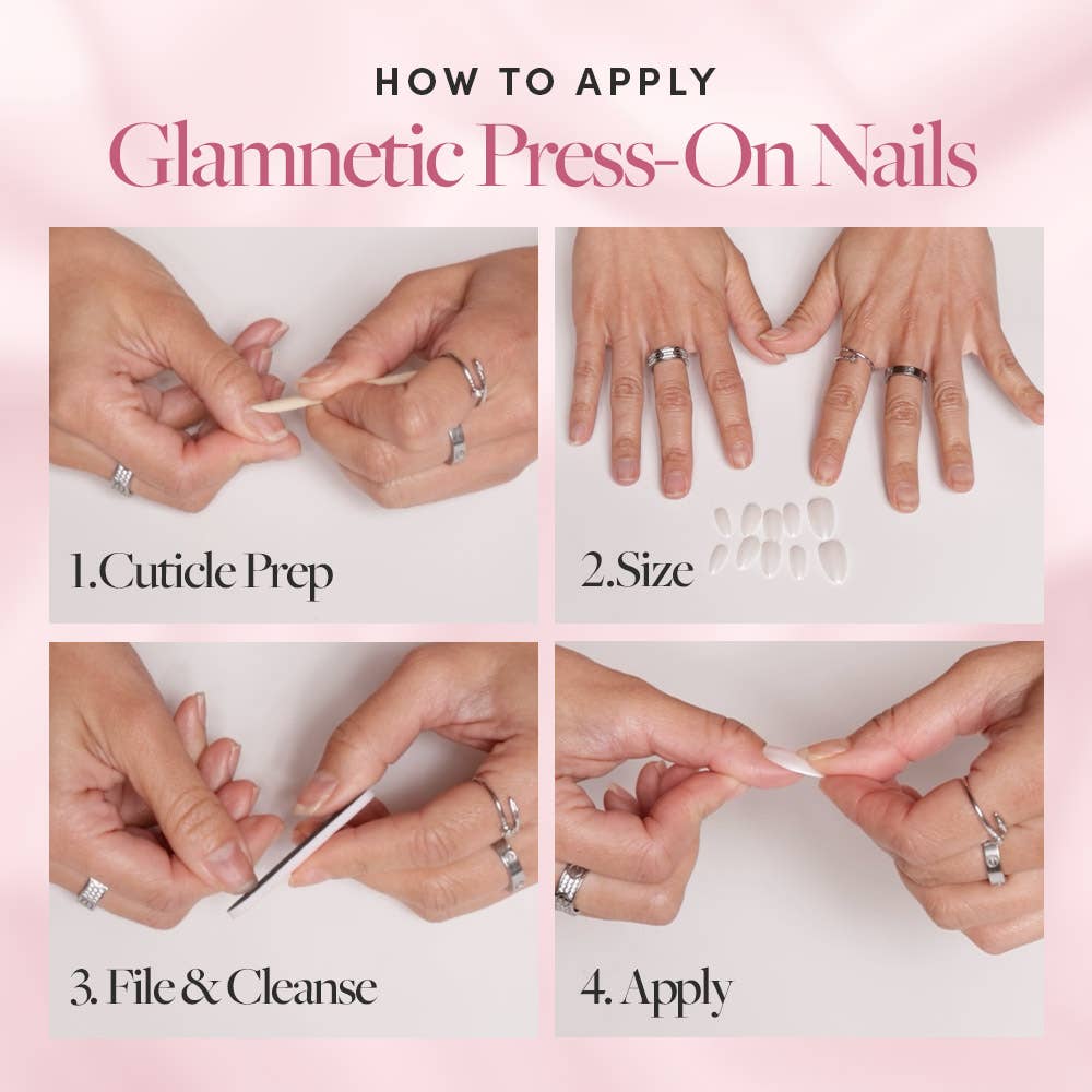 Glamnetic - Blueberry Icing Press-On Nails | Baby Blue French Tip