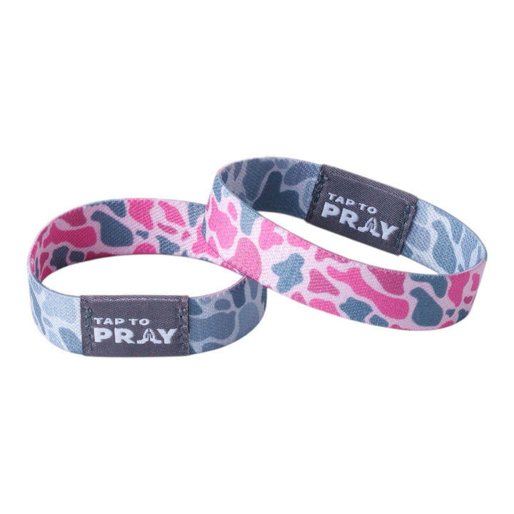 Versible - Tap To Pray® Wristband – River Rock Camo - Pink &amp; Ash