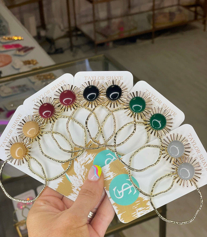 Taylor Shaye Designs - Colorful Sunburst Hoops