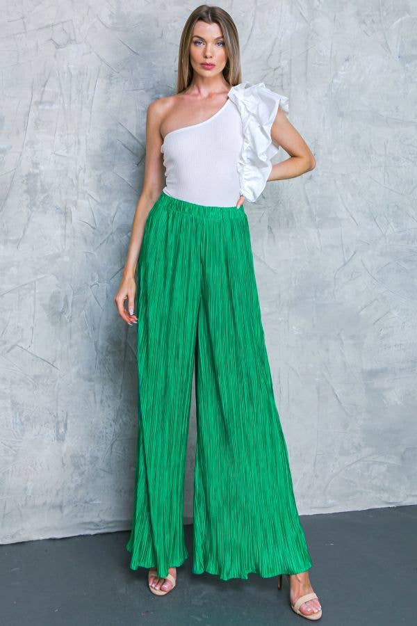FLYING TOMATO - A pleated solid woven pant - IP8047