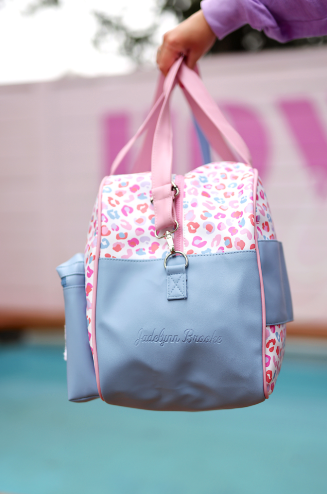 Jadelynn Brooke - Duffle Bag – Party Animal Cheetah – Pink/Orange/Blue
