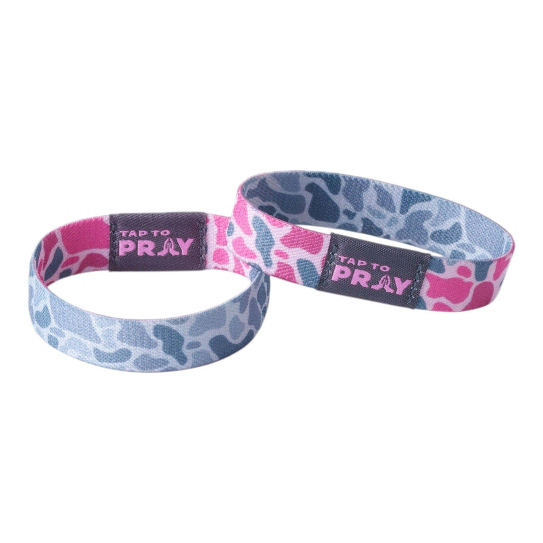 Versible - Tap To Pray® Wristband – River Rock Camo - Pink &amp; Ash