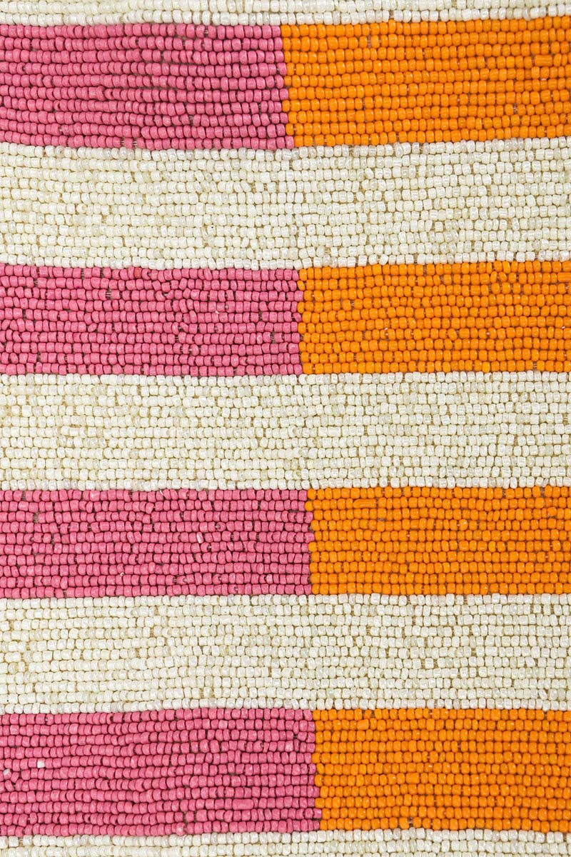 America &amp; Beyond - Candy Stripes Embelished Shoulder Bag