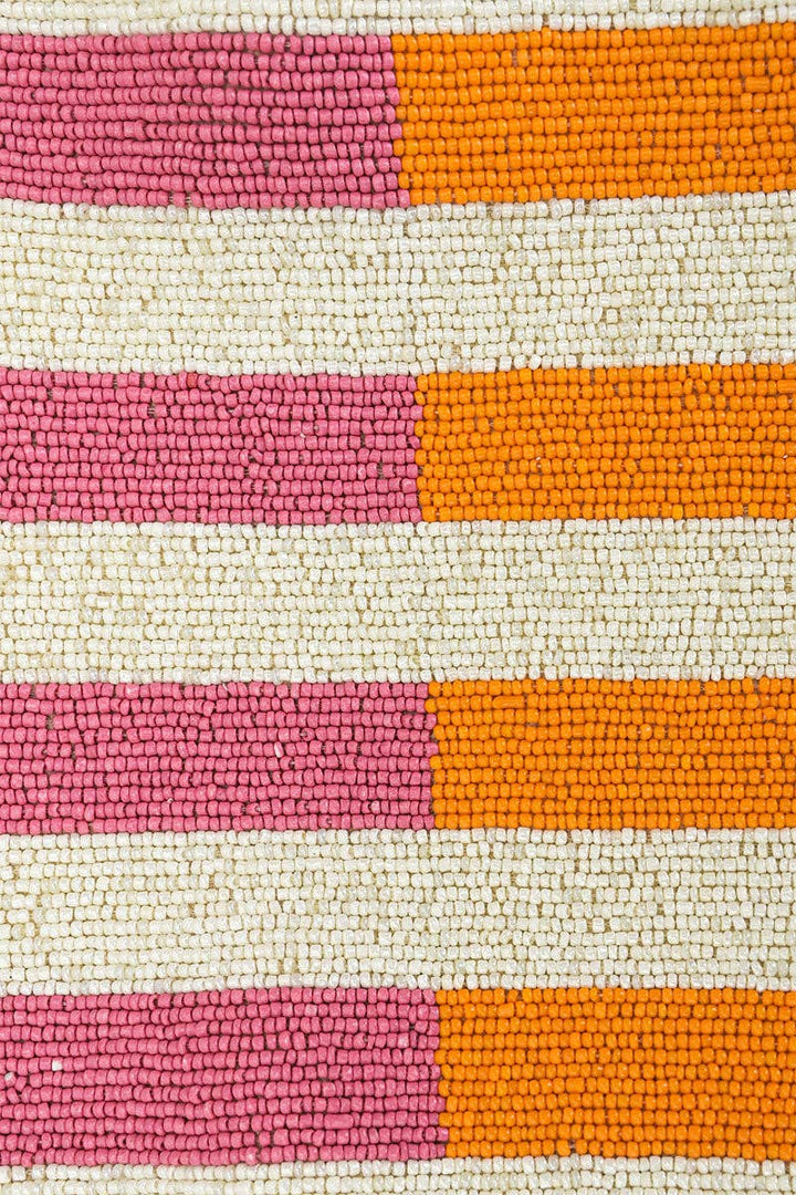 America &amp; Beyond - Candy Stripes Embelished Shoulder Bag
