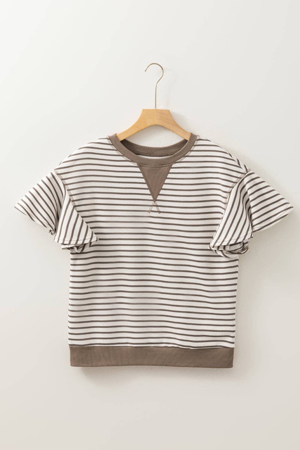 Striped Ruffle Top
