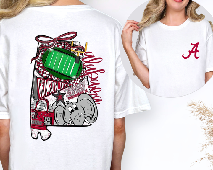 Alabama Collegiate State Design Tee