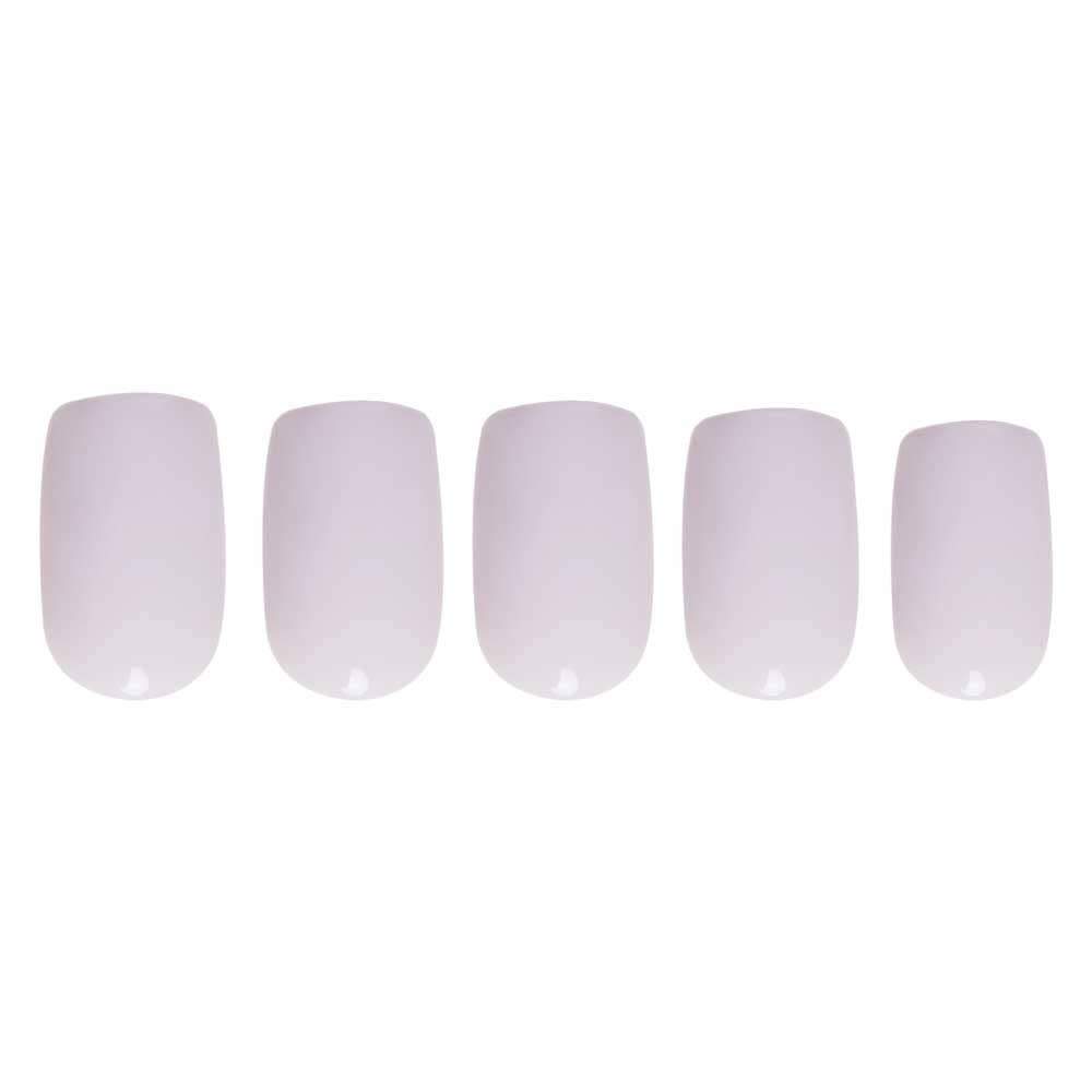 Glamnetic - Lilac Gray Press-On Nails | Short Squoval Solid Holiday