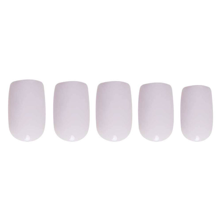 Glamnetic - Lilac Gray Press-On Nails | Short Squoval Solid Holiday