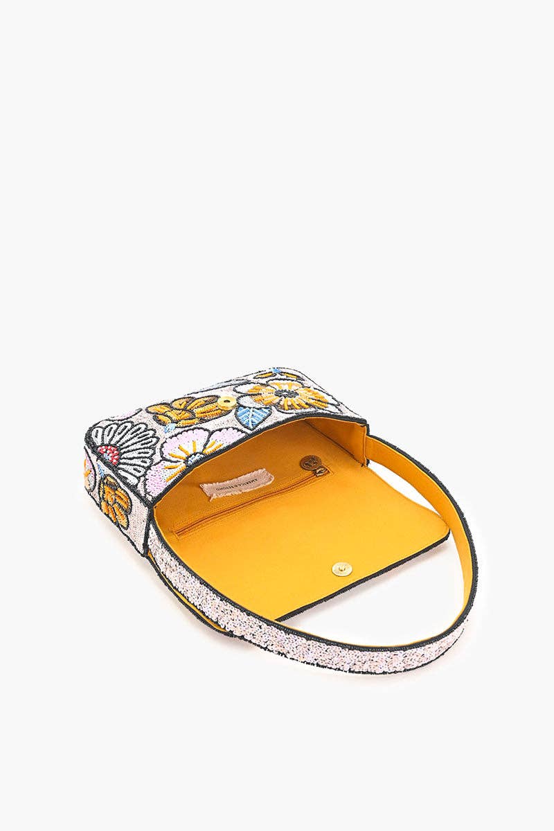 America &amp; Beyond - Daisy Daydream Embellished Shoulder Bag