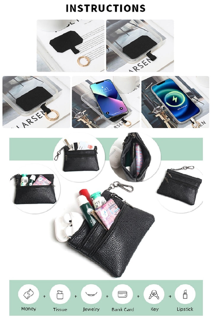 Clip &amp; go crossbody duo phone strap &amp; wallet