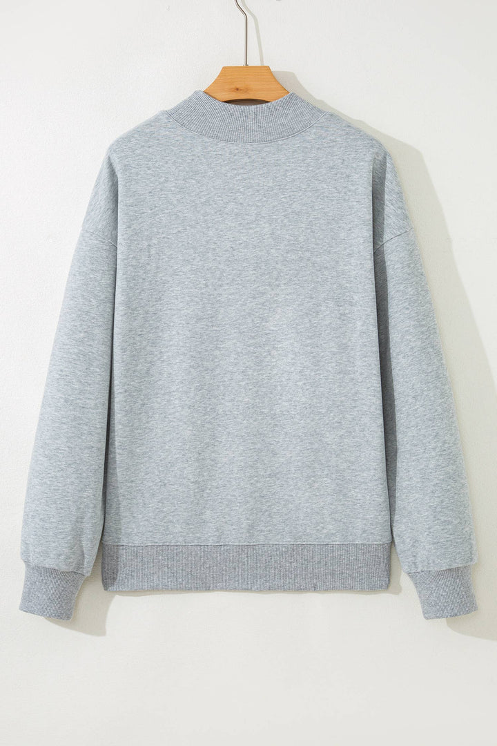 Mallard Duck Graphic Mock Neck Sweatshirt