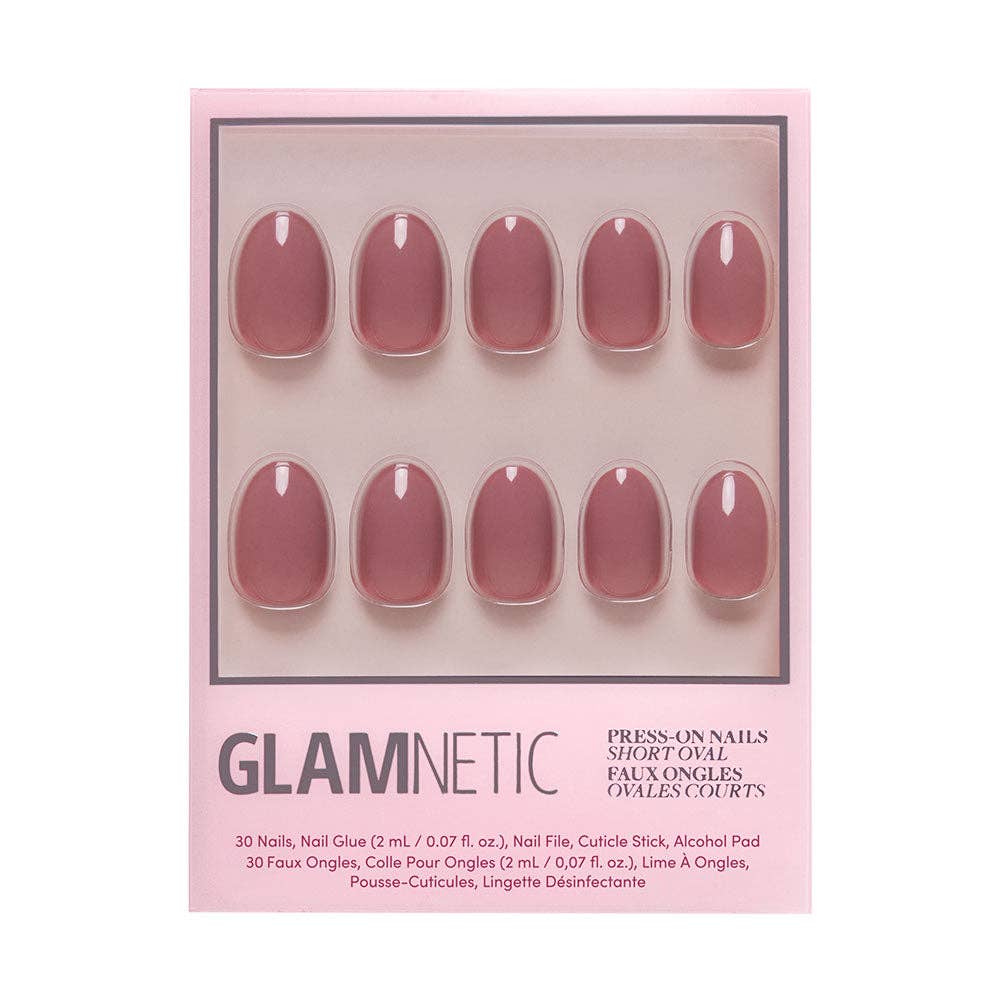 Glamnetic - Fall Mauve Press-On Nails | Fall Solids | Short Oval