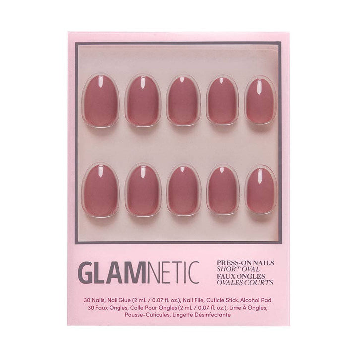 Glamnetic - Fall Mauve Press-On Nails | Fall Solids | Short Oval