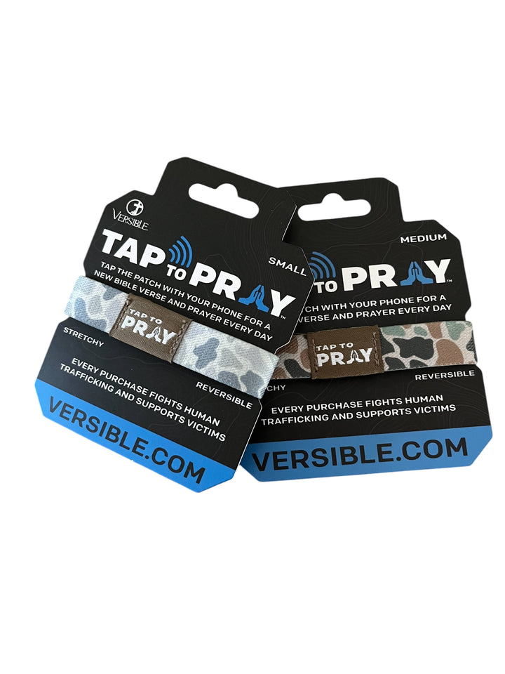 Versible - Tap To Pray™ Wristbands - River Rock Camo Classic &amp; Sage