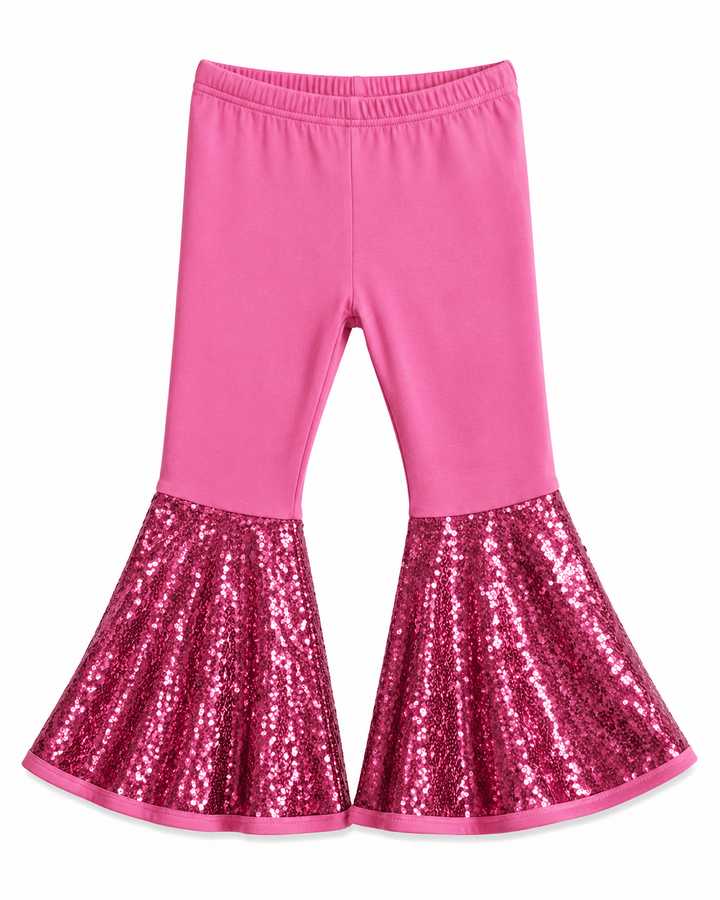 ILTEX Apparel - Bell Bottom Hot Pink Sequin Pants