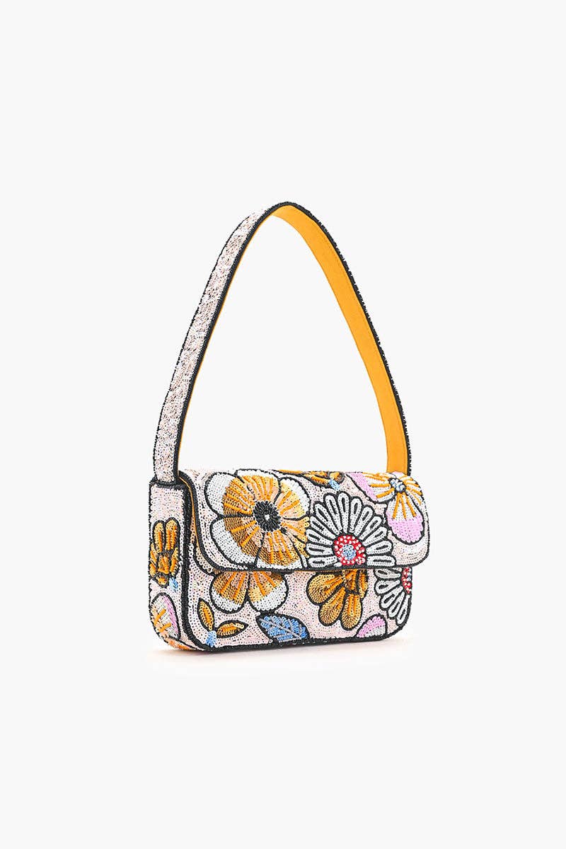 America &amp; Beyond - Daisy Daydream Embellished Shoulder Bag