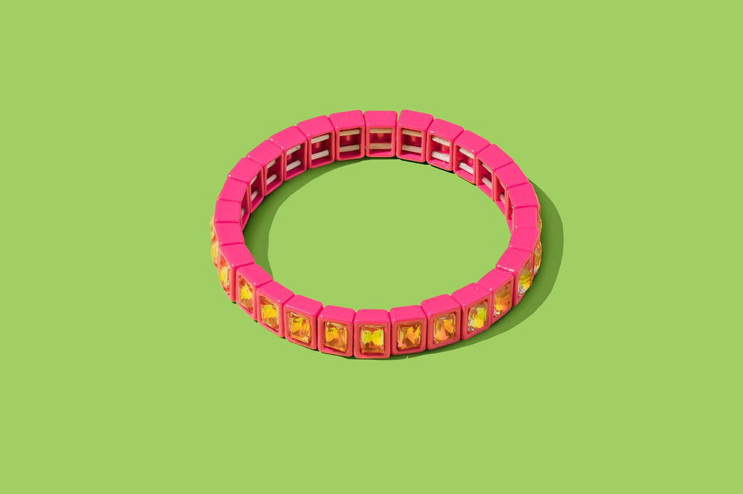 Taylor Elliott Designs - Enamel Stretch Bracelet - Small Gems - Penelope -
