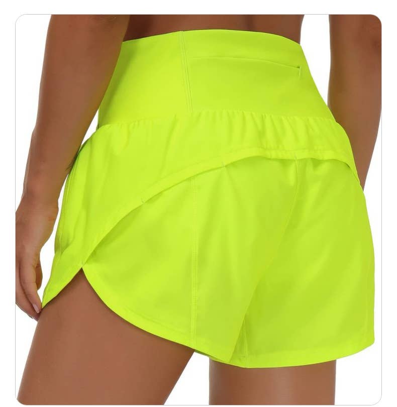 Rosa Clothing - Sports High-rise workout shorts with back zipper pocket