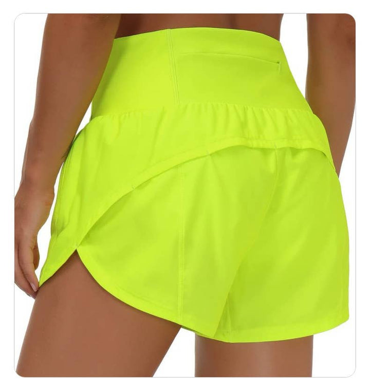 Rosa Clothing - Sports High-rise workout shorts with back zipper pocket