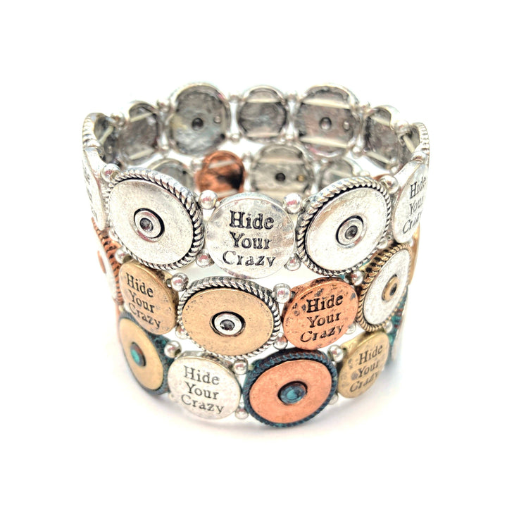 Lunar Deer - Hide Your Crazy Bullet Western Stretch Bracelet