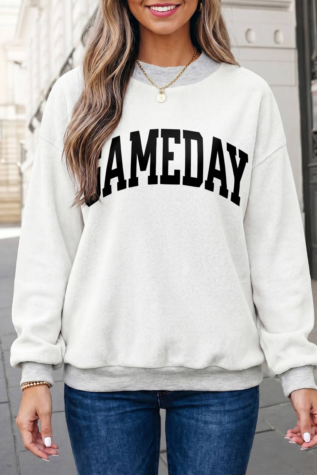 FOOTBALL GAMEDAY Mock Neck Reversible Sweatshirt |