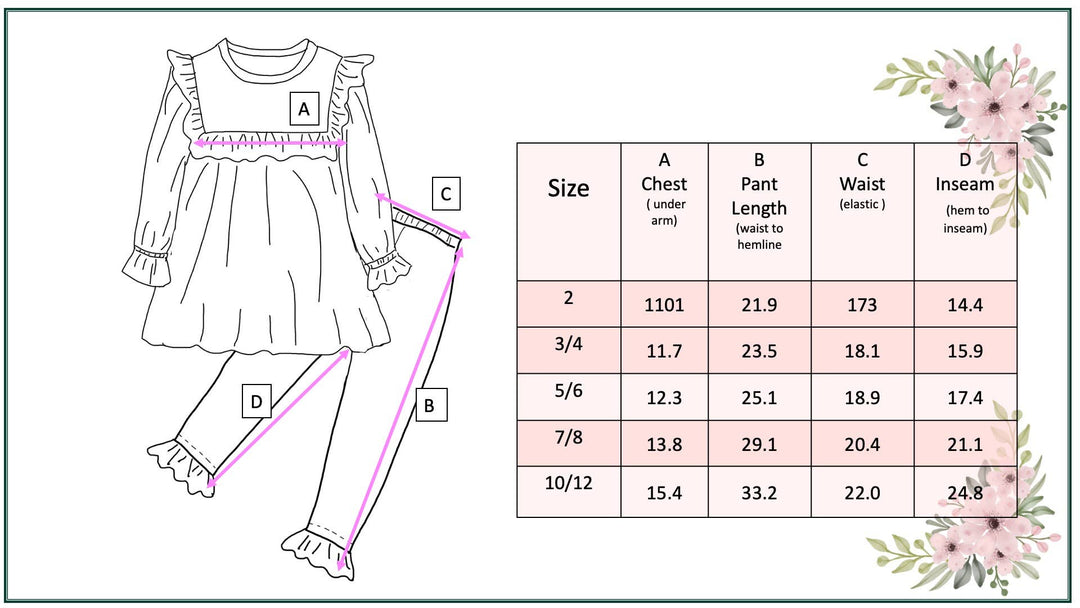 Girls Pink Tree Bow Tied Christmas Winter Holiday Pant Set