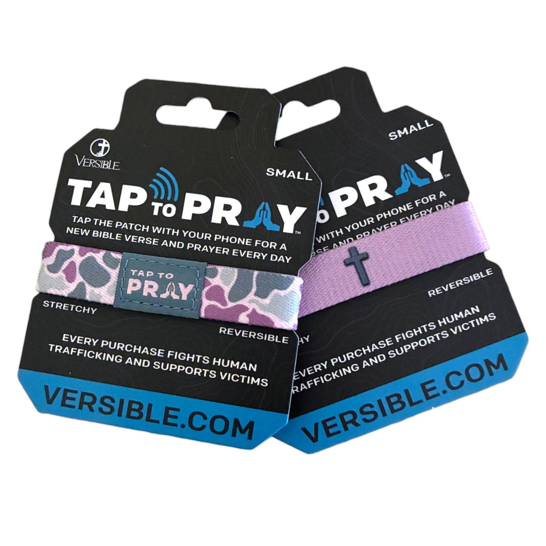Versible - Tap To Pray® Wristband – River Rock Camo - Lilac