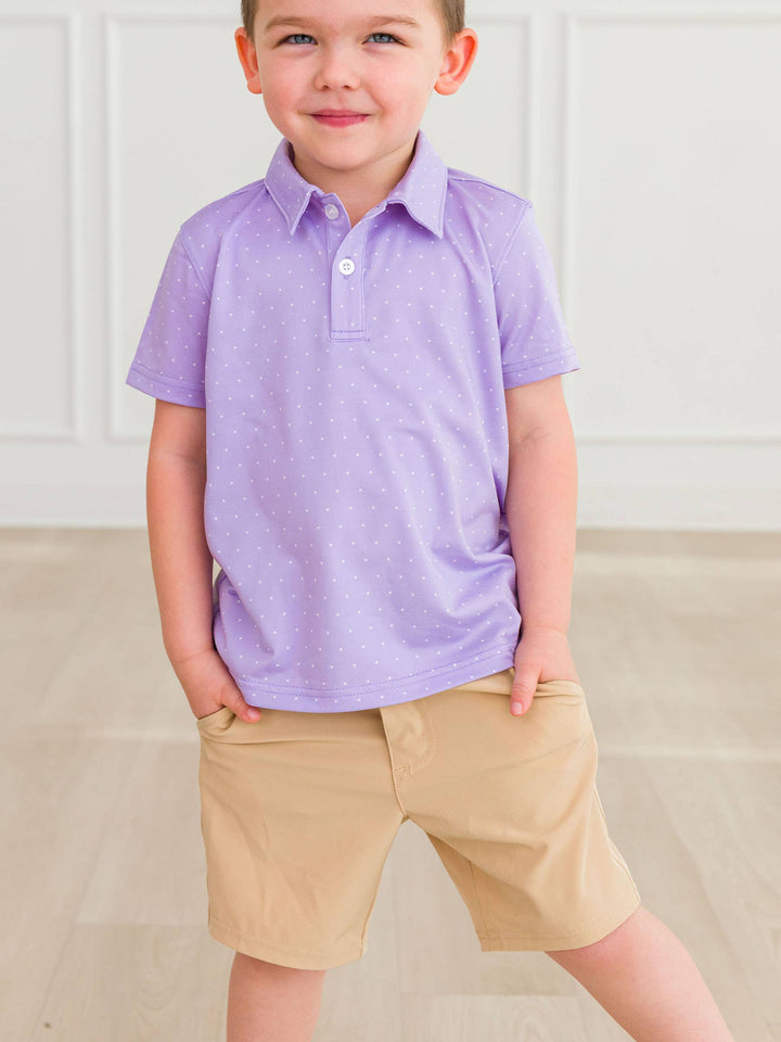 RuffleButts - Boys Classic Khaki Hybrid Shorts