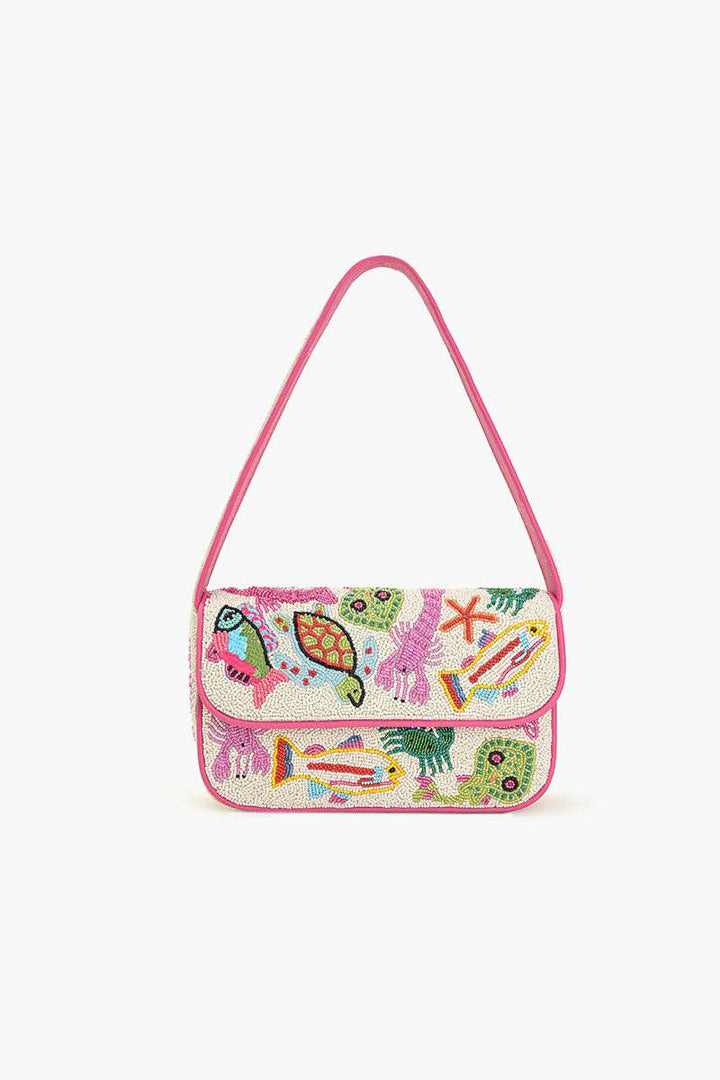 America &amp; Beyond - Underwater Tales Beaded Shoulder Bag