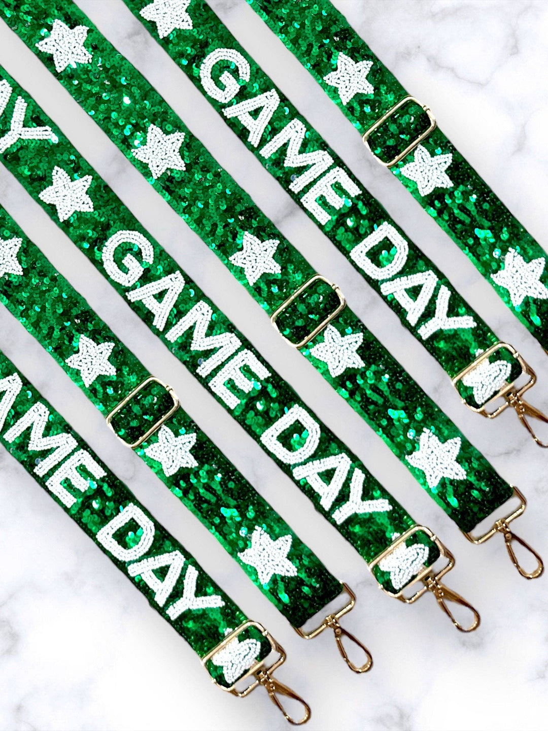 Red Adjustable Beaded Game Day Strap - STRAP ONLY