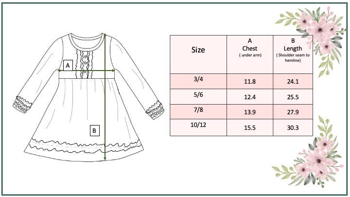 Adorable Sweetness - Girls Long Sleeve Solid Blue Ruffle Button Fall Winter Dress