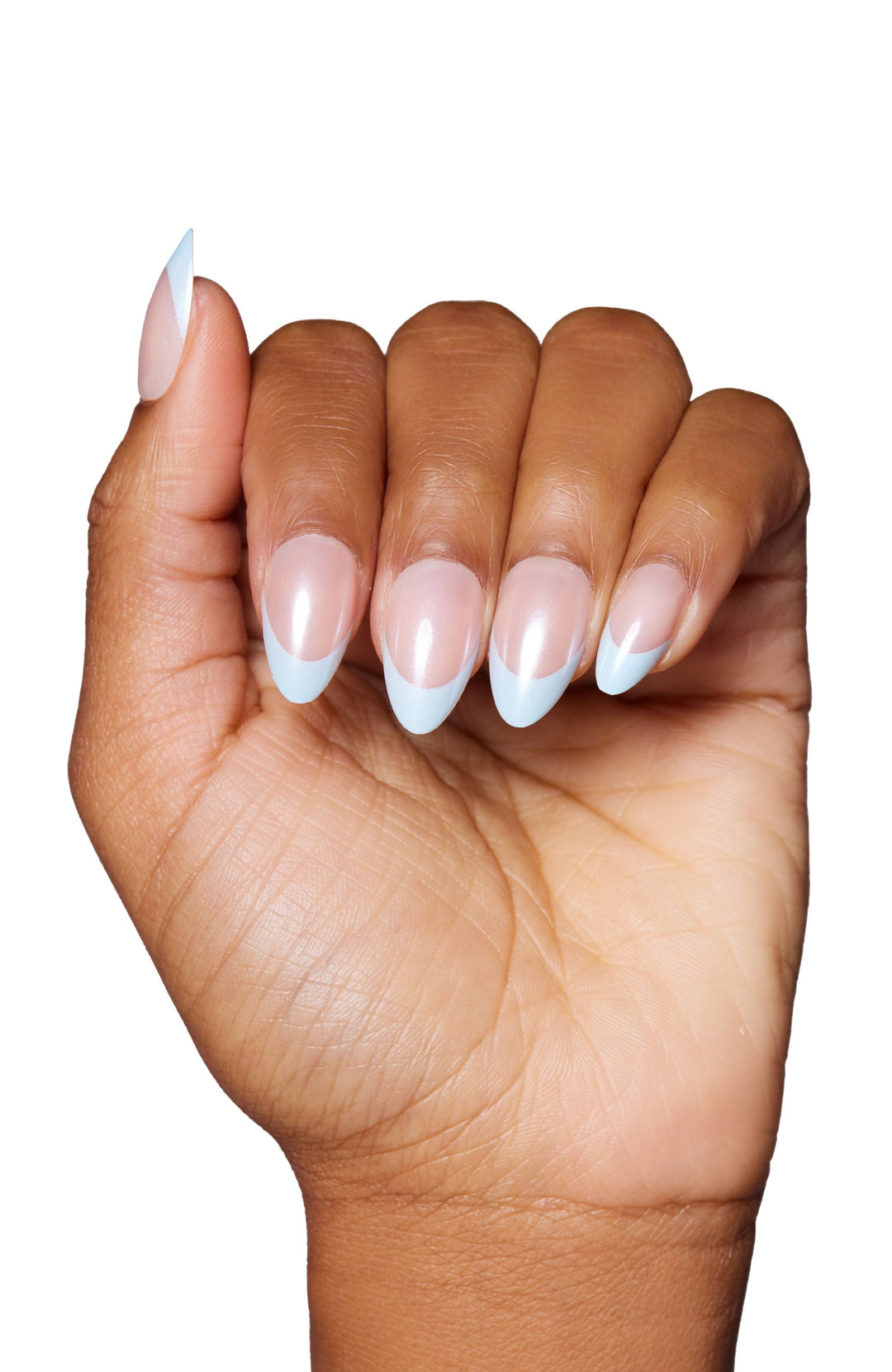 Glamnetic - Blueberry Icing Press-On Nails | Baby Blue French Tip