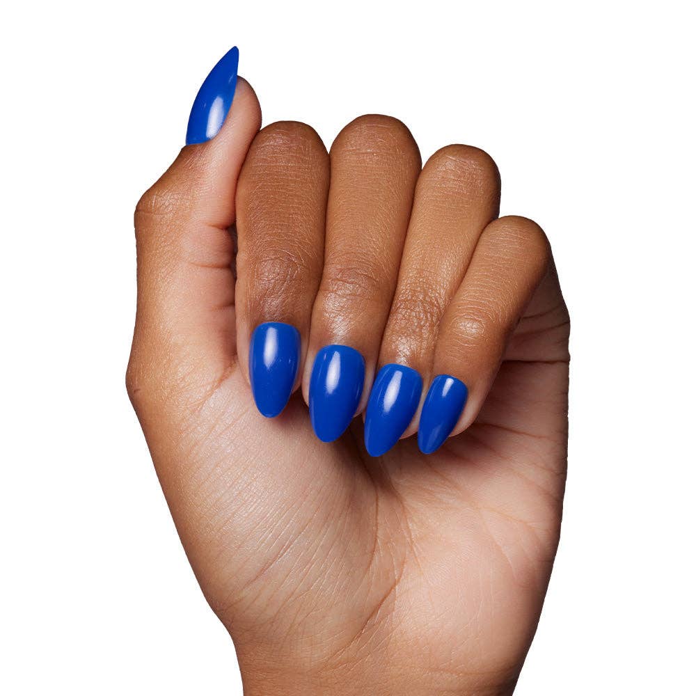 Glamnetic - Cobalt Blue Press-On Nails | Solid Nail| Short Almond Length