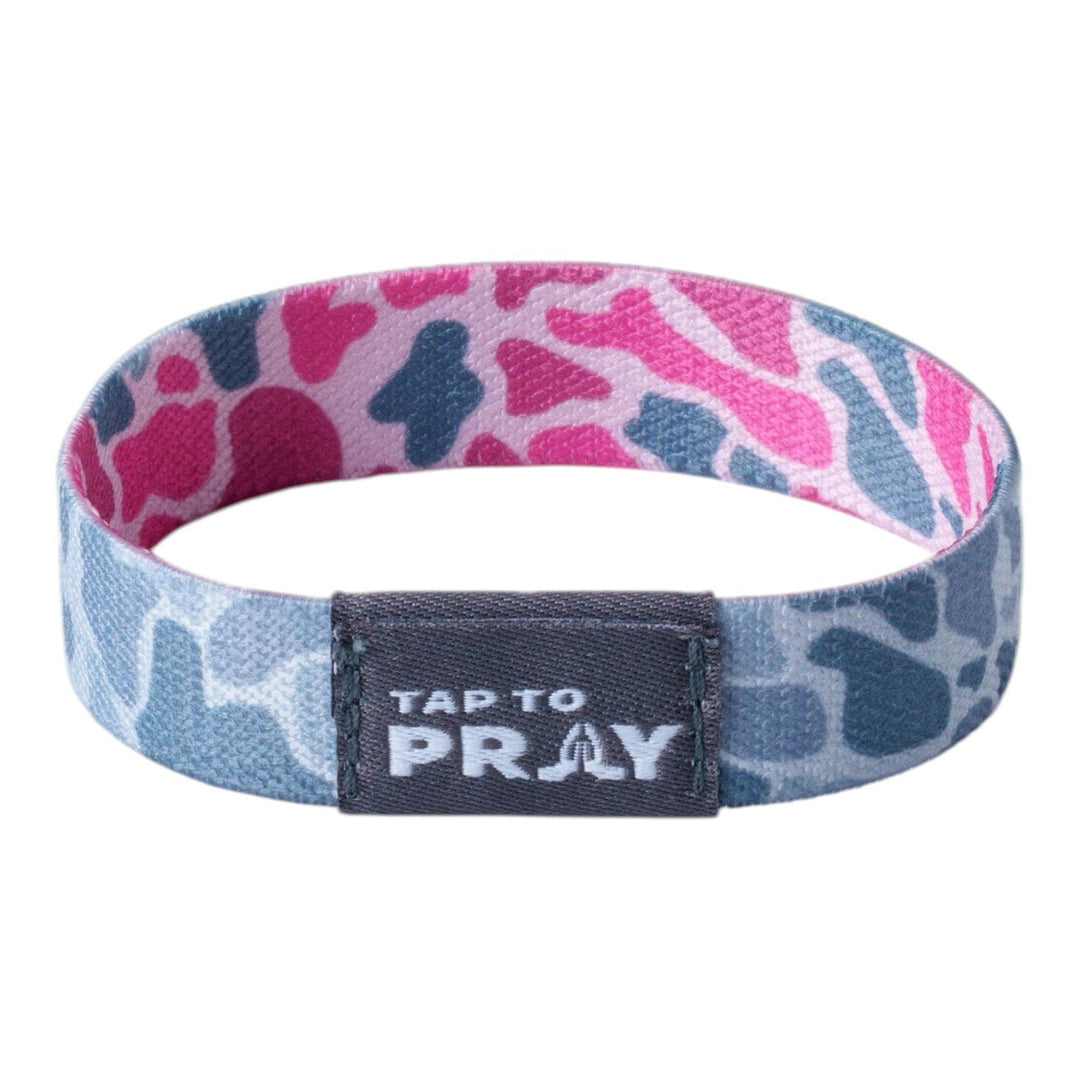 Versible - Tap To Pray® Wristband – River Rock Camo - Pink &amp; Ash