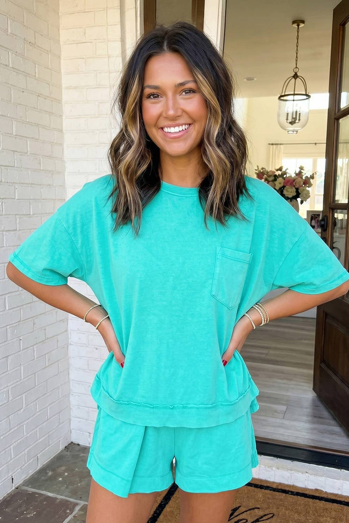 Patch Pocket Oversized Loungewear Set