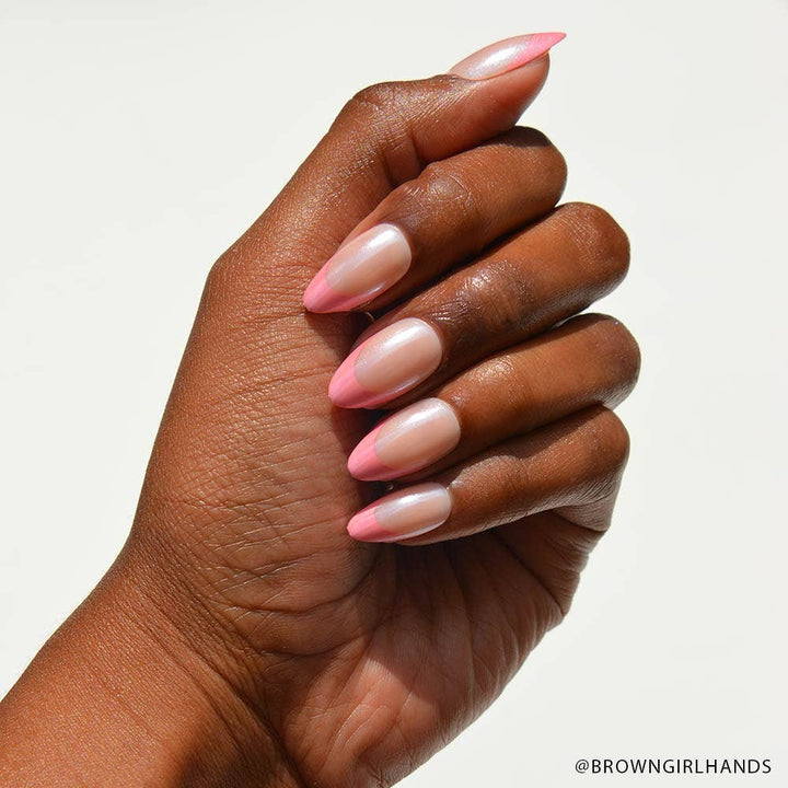 Glamnetic - Bubble Gum Glaze Press-On Nails|Pink French Tip|Pink