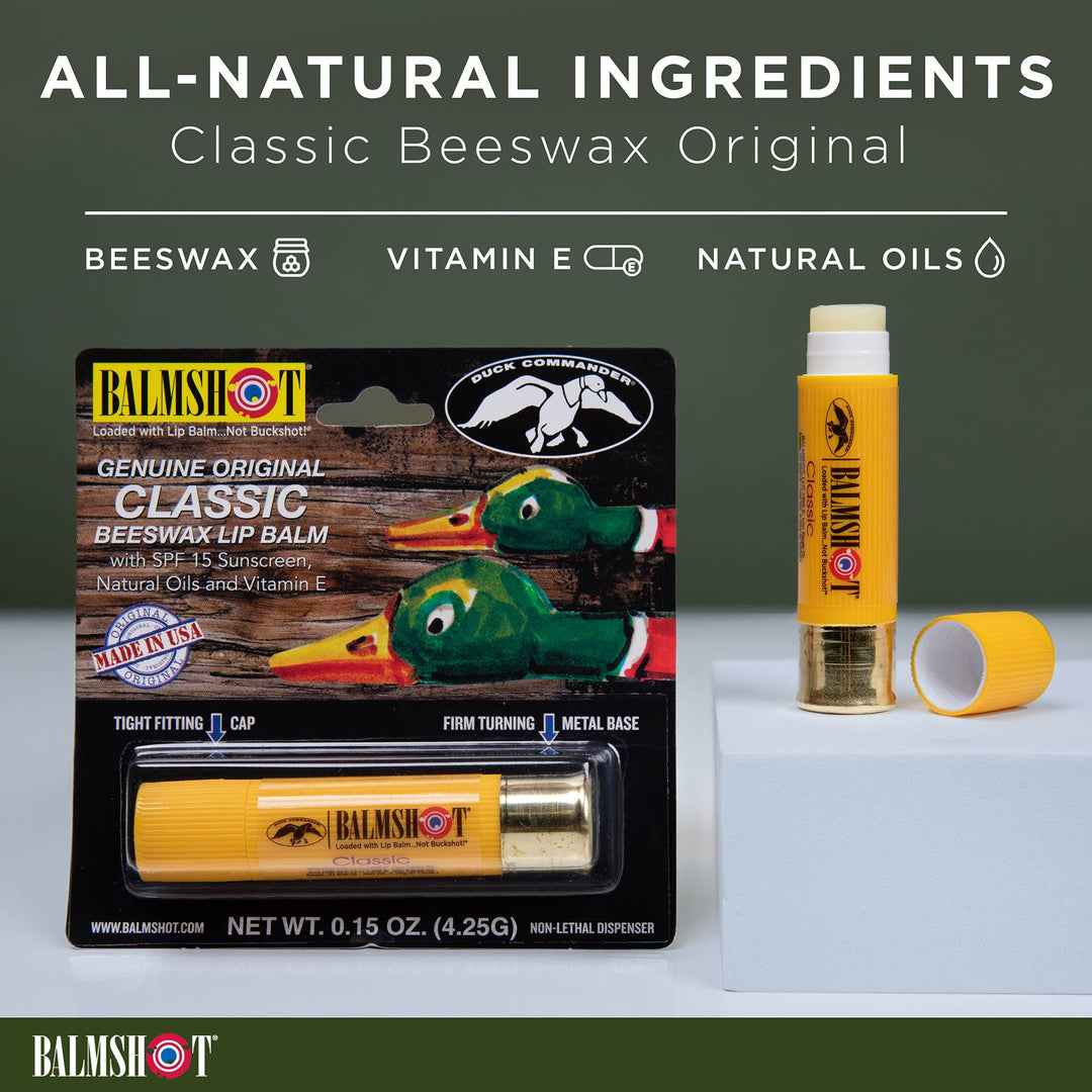 BALMSHOT Lip Balm - Shotgun Shell Lip Balm | Classic Vanilla | Duck Commander