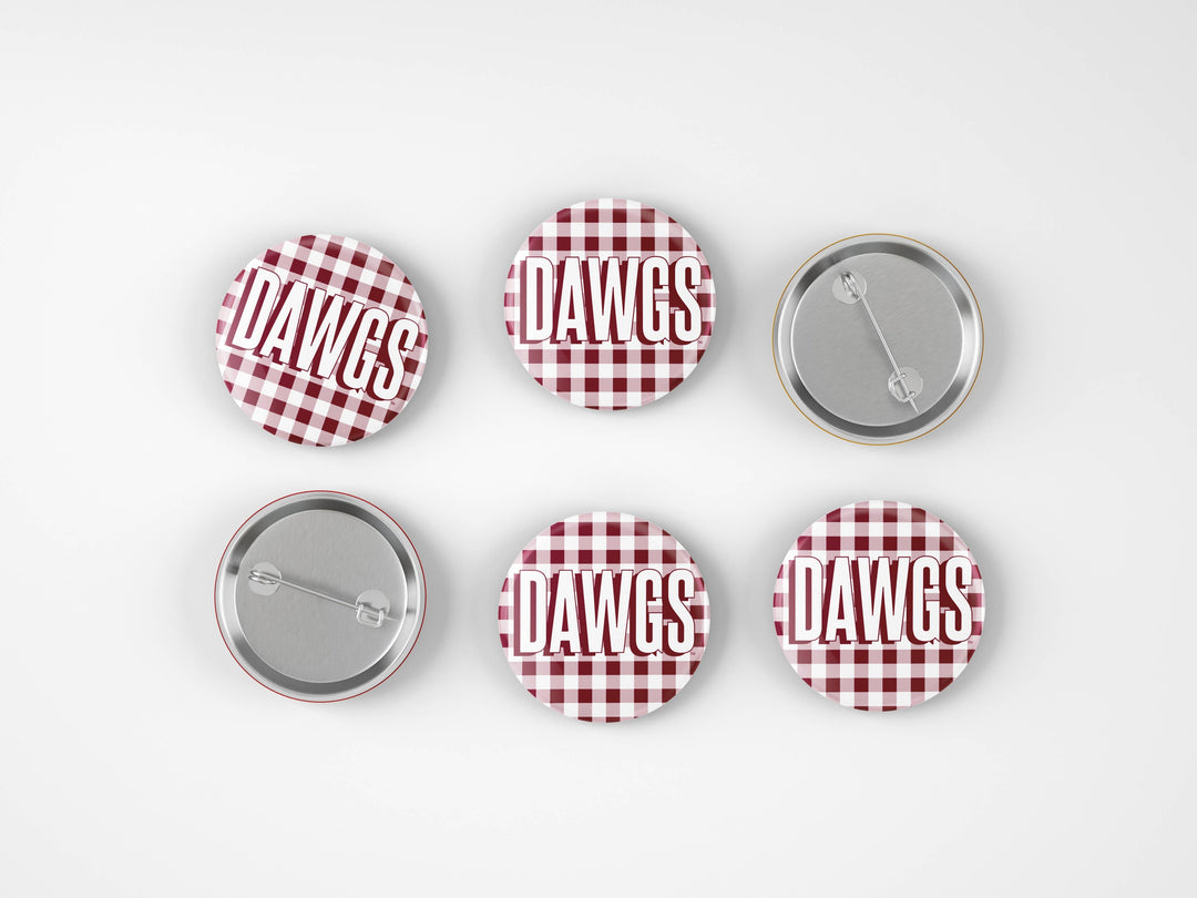 Mississippi State Gingham Dawgs Button