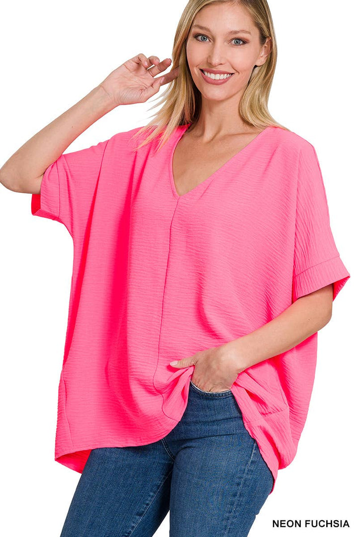 42POPS - Airflow Dolman Short Sleeve Top SI-24277