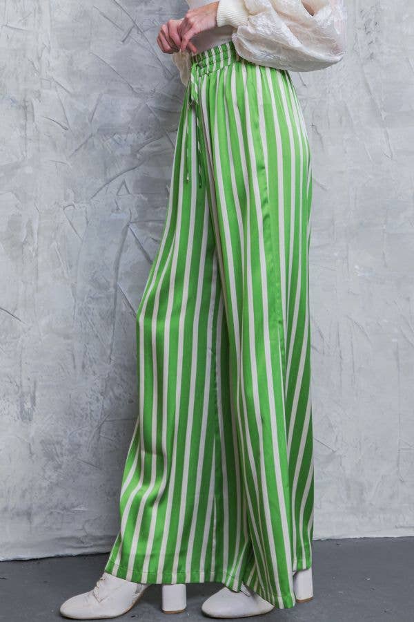 FLYING TOMATO - A printed satin pant - IP8081