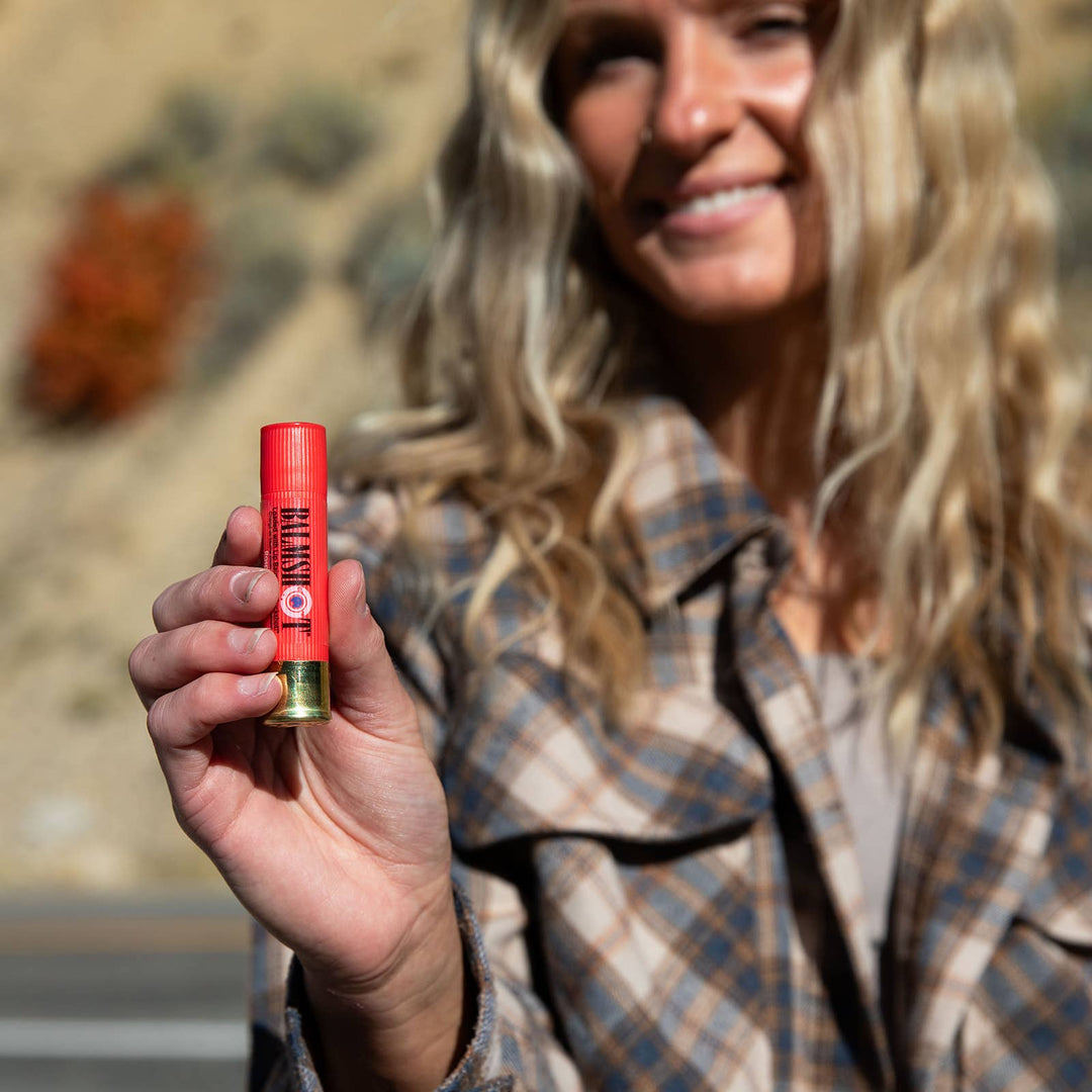 BALMSHOT Lip Balm - Shotgun Shell Lip Balm | Raspberry | SPF 15
