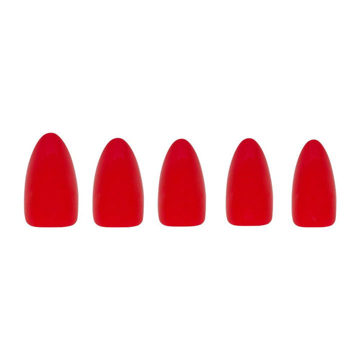 Glamnetic - Fiery Red Press-On Nails | Solid Nails | Short Almond Length