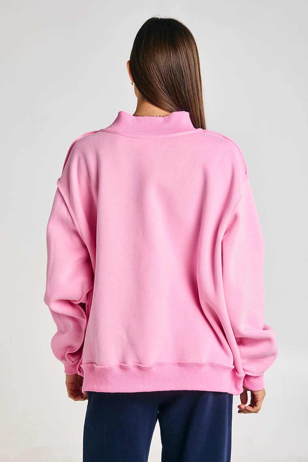 BUCKETLIST INC - IT2594E-WWJD1 | WWJD Embroidered Mock-neck Sweatshirt
