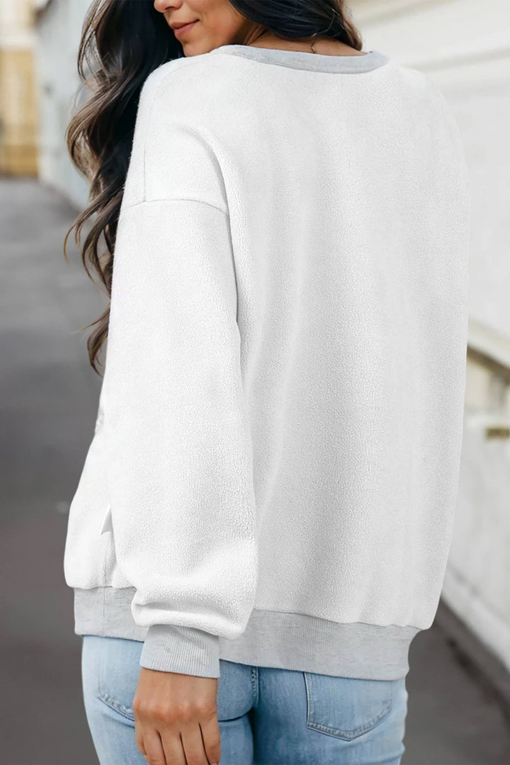 AU / TIGERS Printed Reversible Mock Neck Sweatshirt |