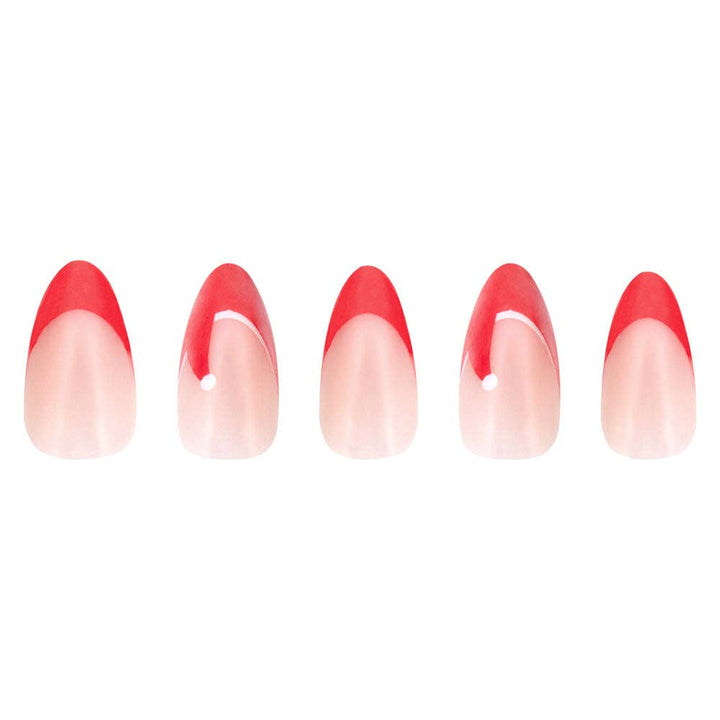Glamnetic - Mrs. Claus Press-On Nails | Short Almond | Christmas Holiday