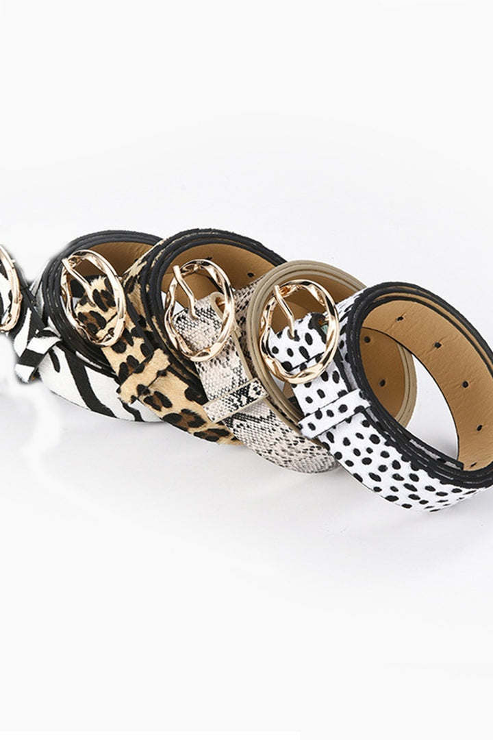 Animal print fashion belt